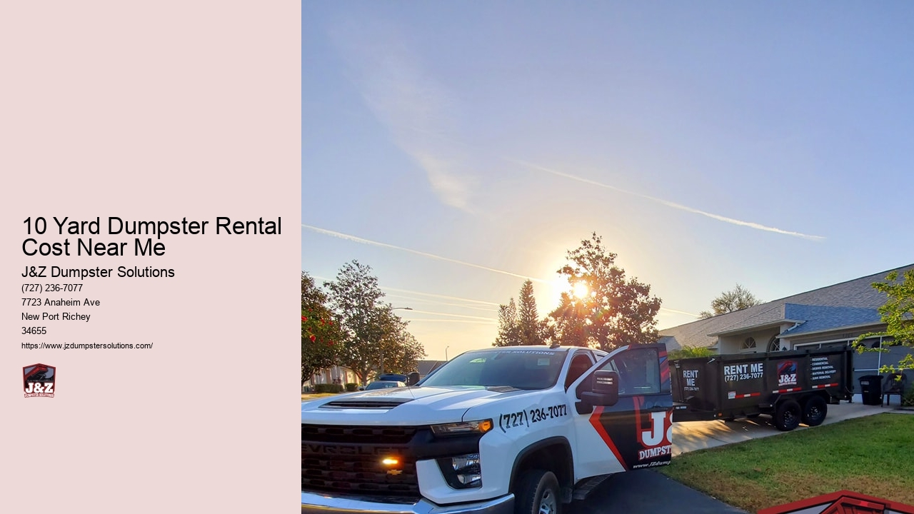10 Yard Dumpster Rental Cost Near Me