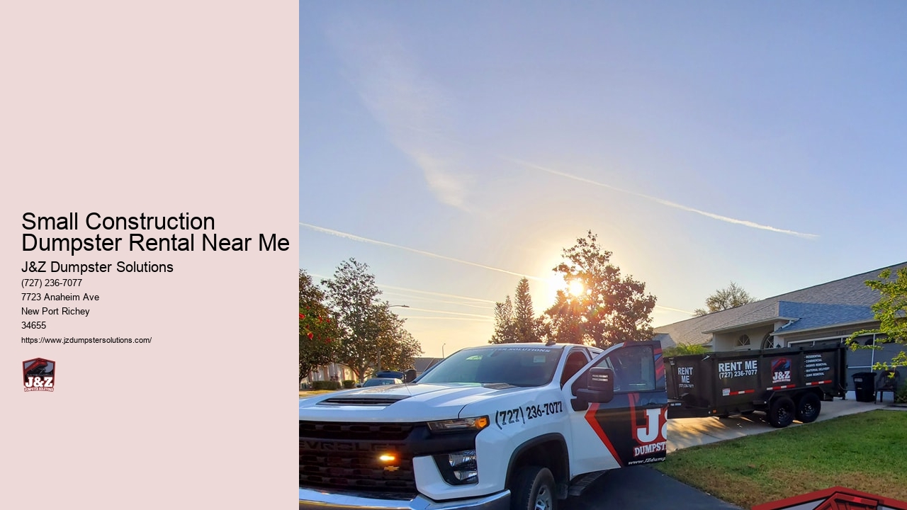 Small Construction Dumpster Rental Near Me